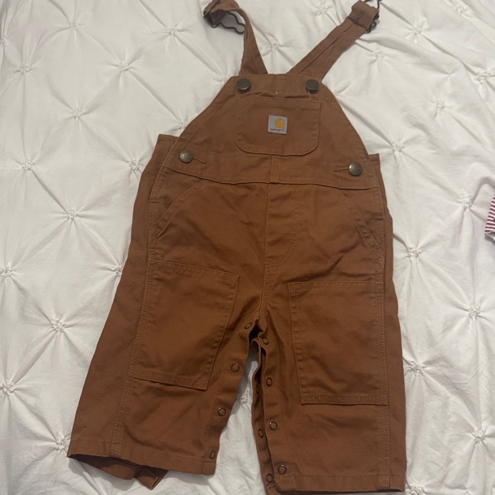 Carhartt Kids Overalls in Rich Brown